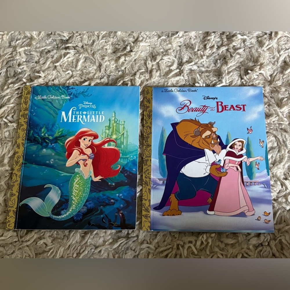Disney Little Golden Books - The Little Mermaid and Beauty and the Beast